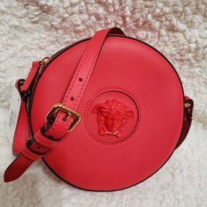 Versace La Medusa Leather Disco Bag